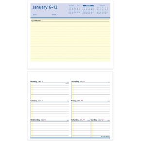 AT-A-GLANCE 2025 Desk Calendar Refill, Weekly, 5-1/2" x 7", Flip-A-Week with QuickNotes (SW7065025)