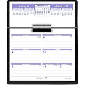 AT-A-GLANCE 2025 Desk Calendar and Base, Weekly, 5-1/2" x 7", Flip-A-Week (SW700X0025)