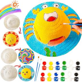 Arts and Crafts for Kids Ages 8-12, 4pcs DIY Straw Hats with Painting Kit, Art Supplies Arts & Crafts Kit for Kids 6-8 Years Old, Kids Arts and Crafts Supplies Gifts,Creative Art Toys for Boys& Girls in Kuwait