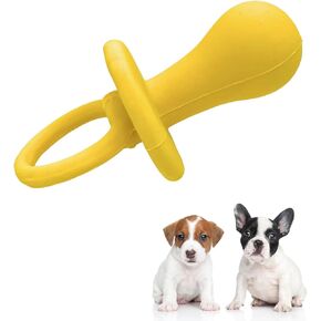 Lanco Dog Pacifier for Small Breeds Puppies - Soft Latex/Rubber Dog Binky - Perfect for Senior Dogs - Not for Aggressive Chewers - Free from Harmful Chemicals
