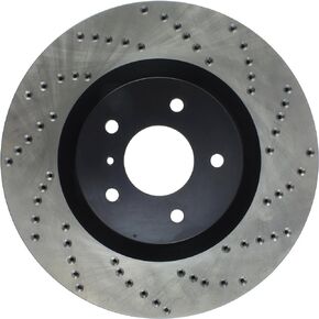 StopTech 128.42076L Sport Cross Drilled Brake Rotor (Front Left), 1 Pack