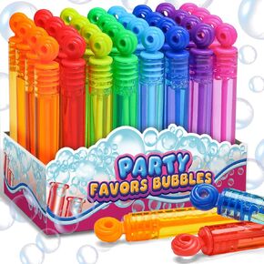 32 Pcs Neon Bubbles for Kids(8 Colors), Mini Bubble Wands for Party Favors in Gift Box, As Goodie Bags Filler, Classroom School Reward, and Summer Outdoor Toys, Birthday Small Toy for Boys Girls