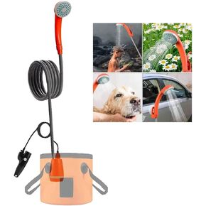 Portable Outdoor Camp Shower Camping Shower Pump Rechargeable Portable Shower Head for Camping Beach Swimming Hiking Traveling