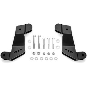 WSays Front Caster Left & Right Geometry Correction Control Arm Drop/relocation Bracket Fit 2-4 inch lift Compatible with 2007-2018 Jeep Wrangler JK/JKU Gloss Black