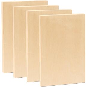 Unfinished Wood Canvas Boards with 3/4" Cradle, Wood Panels for Crafting and Painting | 8"x10" | 4 pack