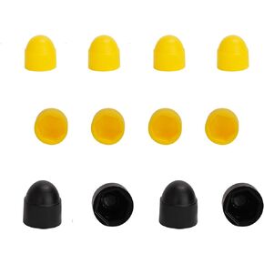 8 Pcs 5/16 Skateboard Truck Nuts Trim Cover Skateboard Nuts Protection Cap Prevent Screws from Rusting and 4 Protective Sleeves 3/8 Center Column Nuts