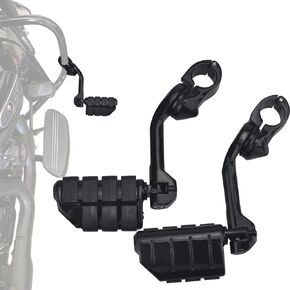 1.25" Highway pegs,Motorcycle Long Angled Adjustable Highway Footpegs for Harley Touring Road King Road Glide Street Glide Electra Glide Softail Sportster with 1 1/4" Highway Bar