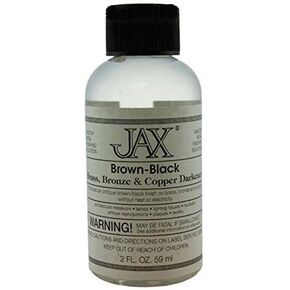 JAX Brown/Black Darkener - Metal Finishing Solution - Antique Finish Without Heat or Electricity - Pint
