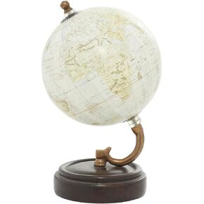 Deco 79 Wood Globe, 5" x 5" x 8", Yellow