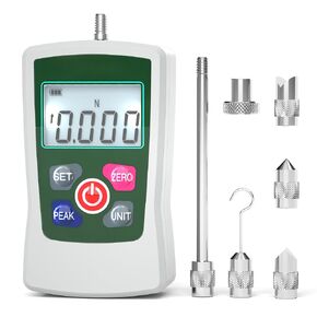 500N/50kg/Digital Force Gauge, Mini Belt Tension Gauge, Push Pull Force Gauge, LCD Display Thrust Tester, N|LB|KG|OZ Units, Peak Hold, Auto Off, with Portable Case