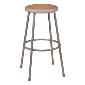 Norwood Grey Metal Lab Stool - Fixed Height (30"H) - Pack of 3