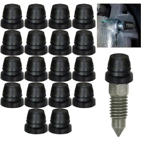 18PCS Black Brake Dust Cover, Rubber Dust Stem Cover, Grease Fitting Caps, Brake Caliper Bleeder Cap, Brake Bleeder Screw Cap, Rubber Dust Cover for for Cars, SUVs, Trucks, Motorcycles