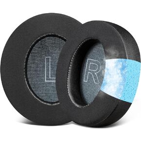 SOULWIT Cooling Gel Earpads Replacement for Anker Soundcore Life Q30/Q35 Headphones, Ear Pads Cushions with Ice Silk Fabric, High-Density Noise Isolation Foam - Black