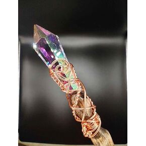 Rainbow Prism Oak Magic Wand