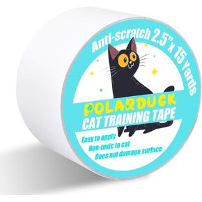 Anti Cat Scratch Tape: 4 inches x 30 Yards Cat Training Tape 100% Transparent Clear Double Sided Cat Scratch Deterrent Tape Furniture Protector for Couch, Carpet, Doors, Pet & Kid Safe