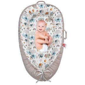 Baby Lounger for Newborn Cover，Removable Slipcover Infant Nest-Breathable & Portable Adjustable Cotton Soft Baby Floor Seat - for TravelNewborn Essentials