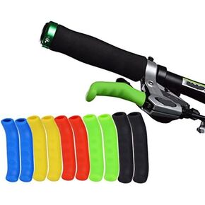 Brake Lever Grip, Anti-slip Shock-absorbing and Comfortable, Silicone Sleeve Universal Brake Handle Protection Covers Grips for Road and Mountain Bike, MTB, BMX Bicycle, 2 Pairs (Black)