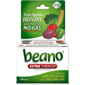 Beano Food Enzyme Dietary Supplement Tablets, 100 Tablets by Beano