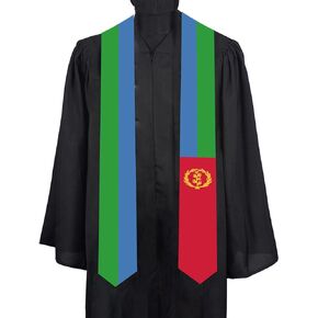 Eritrea africa Country flags Graduation Stole scarf class of 2024 Graduation Sash for Study Aboard International Students