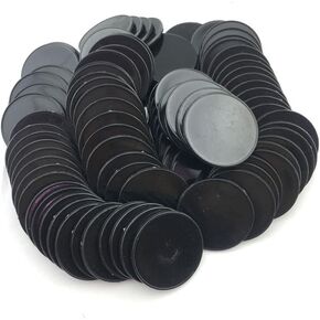 Set of 100 1 1/2 Inch Opaque Poker Chips Plastic Learning Counters Game Tokens with Storage Box
