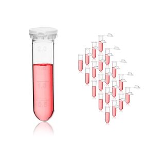 50ml Centrifuge Tubes, 25 Pack Conical Gamma Sterile Tubes with Leak-Proof Screw Caps, Printed Graduation with White Writing Area, 30x115mm, CT50A25