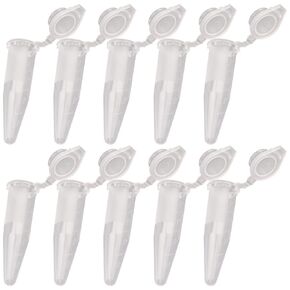 Bettomshin 1000Pcs 0.1ml Conical Centrifuge Tubes, with Snap Cap, Transparent Mini Plastic Microcentrifuge Test Tubes Storage Containers for Beads Specimen Sample Lab