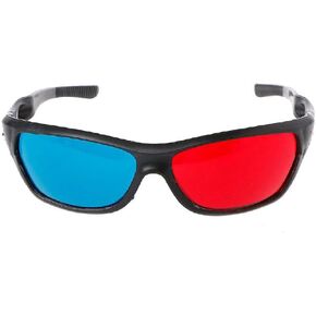 Red and Blue 3D Glasses Universal TV Movie Dimensional Video Frame 3D Glasses DVD Game Glass 3D Style Glasses for 3D Movies Games,Accessories, 3D Viewing Glasses, Light Simple Design