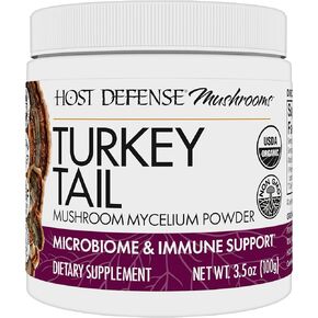 Host Defense Turkey Tail Mushroom Powder - Digestive Health & Immune Response Support Supplement - Mushroom Supplement for Gastrointestinal & Gut Microbiome Support - 7 oz (133 Servings)*