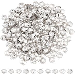 UNICRAFTALE About 100Pcs Bead Cap 304 Stainless Steel Flower Bead Caps Golden Bead End Caps 8mm Tibetan Gold Spacer Beads Caps for Bracelet Necklace Earrings Jewelry Making Supplies