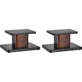MECCANIXITY Wood Speaker Stands, 2 Pack 15.7 Inch (40cm) Universal Speaker Stand Hollowed Stands Enhanced Audio Listening for Home Theaters Cinema