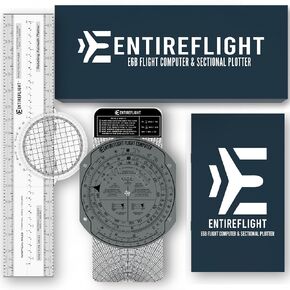 E6B Flight Computer and Aviation Plotter - Essential Pilot Accessories and Aviation Tools for Your Flight Bag - Use with IFR VFR Sectional Charts - Premium Aviation Tools