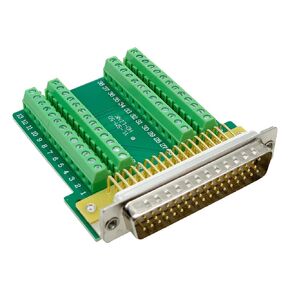 DB50 Solderless Connector, D-SUB 50-pin Port Terminal Adapter HDB50 Breakout Board with Nuts (Female)