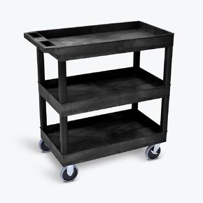 Luxor 289-EC111HD-B عربة حوض مقاس 32 × 18 بوصة - ثلاثة أرفف