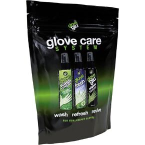 gloveglu Goalkeeping Glove Care System Pack, x 3 - Including Wash & Prepare Premium Goalkeeper Formula 120ml, Goalkeeping Glove Fresh Spray 120ml & Original Goalkeeper Formula Spray 120ml