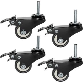 Liquid Stands Keyboard Stand Caster Wheels Set of 4 Replacement Locking Heavy Duty Wheels with Brake - Piano Stand Parts and Accessories