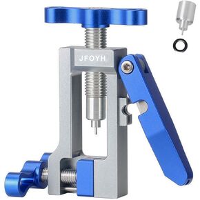 JFOYH 2IN1 Bike Tools Bicycle Hydraulic Disc Brake Needle Driver Insertion and Mineral Hose Cutting Tools Compatible with BH90/BH59/Avid/MAGURA/Banjo, 6061 Aluminum Alloy