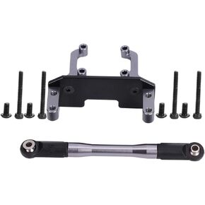 Tbest RC Car Servo Bracket, Metal Beam Servo Mount Stand with Steering Link Rod Compatible with Axial SCX10 II 90046 1/10 Crawler RC Car