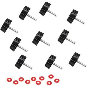 10Pcs Black Fishing Reel Handle Screw Caps Replacement for Spinning Reel Power Handle Knob Rapairing DIY Tool Accessories Nice, Reels and Accessories