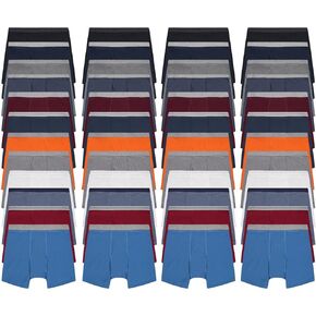 BILLIONHATS 48 Pack of Mens Boxer Briefs Wholesale, Colorful Cotton Mens Underwear in Bulk, Donating For Homeless Shelters
