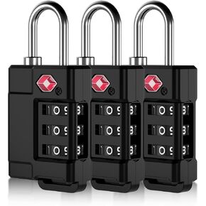 TSA Approved Cable Luggage Locks Metal 3PCS