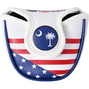 Mile High Life | US States Flag Mallet Putter Cover | Synthetic Leather Golf Head Covers | America Flag Putter Headcover Compatible with Odyssey/Taylormade/Scotty Cameron Putters