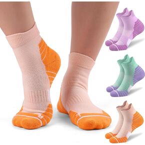Gonii Ankle Socks Womens Running Compression Hiking Quarter Athletic Socks 3 Pairs