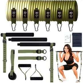 طقم بار بيلاتيس مع أشرطة مقاومة، مجموعة أربطة مقاومة مع بار، معدات بيلاتيس محمولة للتمرين في صالة الألعاب الرياضية المنزلية in Kuwait