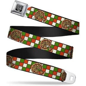 Buckle-Down Seatbelt Belt - Pizza Pies - 1.0" Wide - 20-36 Inches in Length