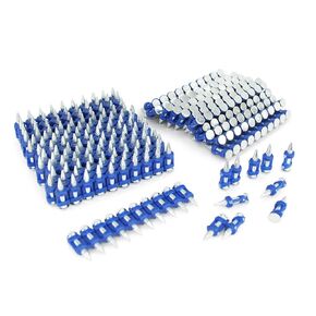 MTSD-19 12 Gauge 3/4 Inch X .109 Inch Smooth Shank Plastic Collated Concrete and Steel Drive Pin Mechanical Galvanized for Gas Power Concrete and Steel Nailer 1000 PCS/Box (1 box)