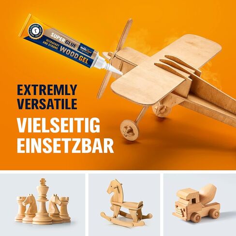 Super Glue Gel for bonding Wood, Oak, Board, Table, Chair, Furniture - Water-Resistance, withstands Exposure to Water, Sun, and Extreme temperatures in Kuwait