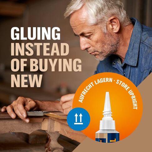 Super Glue Gel for bonding Wood, Oak, Board, Table, Chair, Furniture - Water-Resistance, withstands Exposure to Water, Sun, and Extreme temperatures in Kuwait