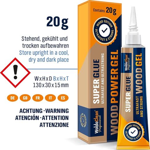 Super Glue Gel for bonding Wood, Oak, Board, Table, Chair, Furniture - Water-Resistance, withstands Exposure to Water, Sun, and Extreme temperatures in Kuwait