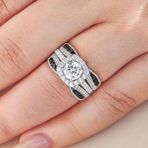 Newshe Jewellery Ring Enhancer for Engagement Rings AAAAA Cz Wedding Band Bridal 925 Sterling Silver Guard and Wraps Size 5-10 in Saudi Arabia