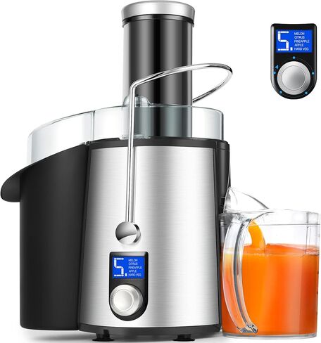 1000W 5 Speeds LCD Screen Centrifugal Juicer Machines Vegetable and Fruit, Regenerate Juice Extractor with Big 3" Wide Mouth, Anti-drip Compact Juice Maker, Easy Clean, High Juice Yield, BPA Free in Kuwait